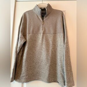 Van Heusen Men's Light Gray Zip-Up Sweater